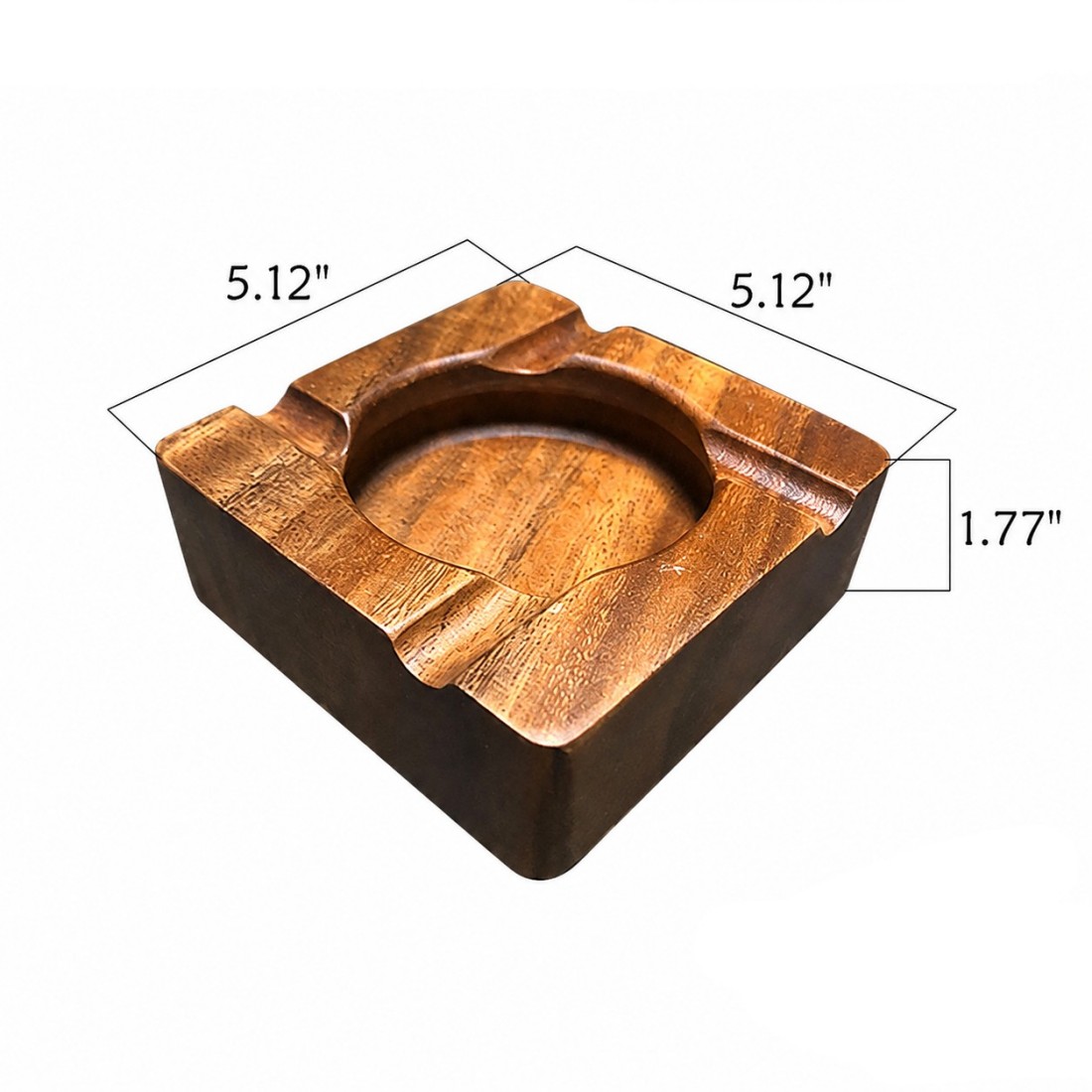 Small - 5.12" x 5.12"  x 1.77"