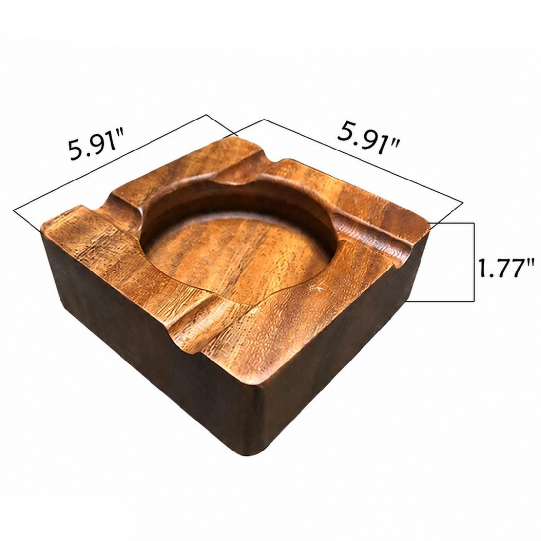 Large - 5.91" x 5.91"  x 1.77"
