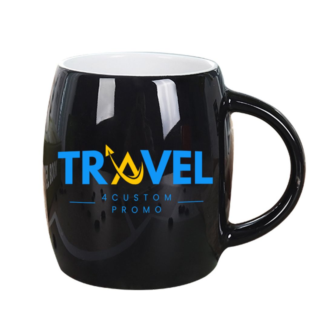 Custom 14 oz Barrel Ceramic Coffee Mug | 4CustomPromo