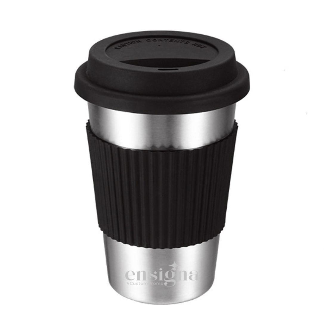 10 oz Stainless Steel Coffee Mug w/ Silicone Lid & Sleeve
