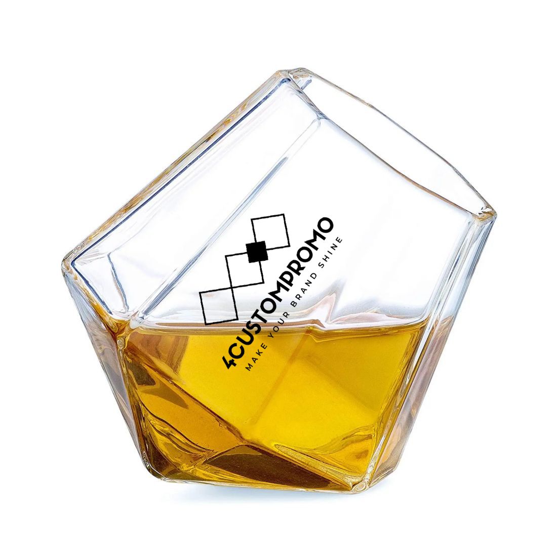 11 oz Diamond-Shaped Octagonal Whiskey Glasses