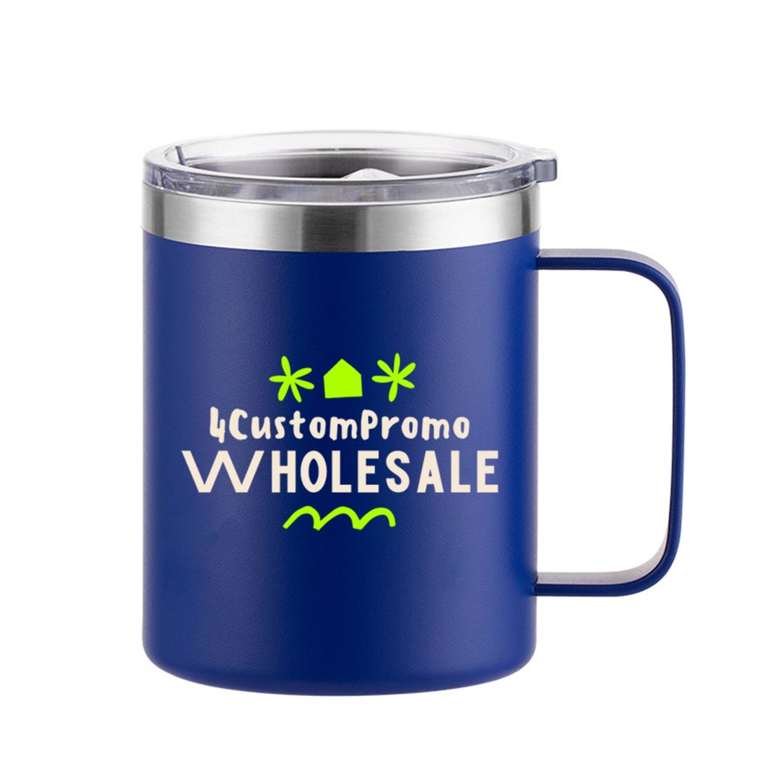12 oz Stainless Steel Double-Wall Vacuum Insulated Cup w/ Lid