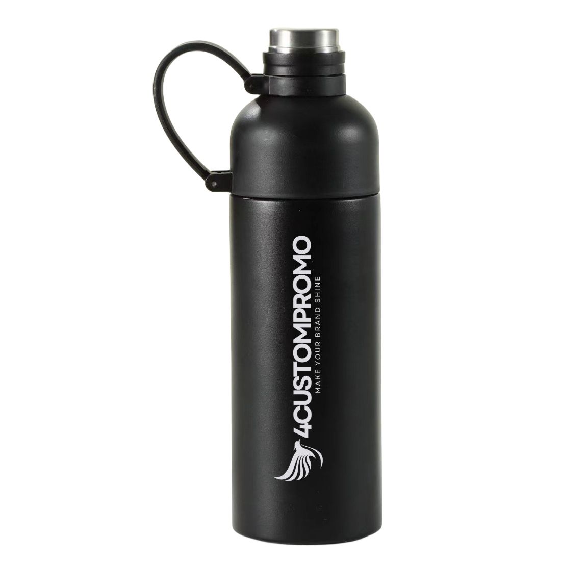 17 oz Double-Wall Stainless Steel Vacuum Bottle with Straw