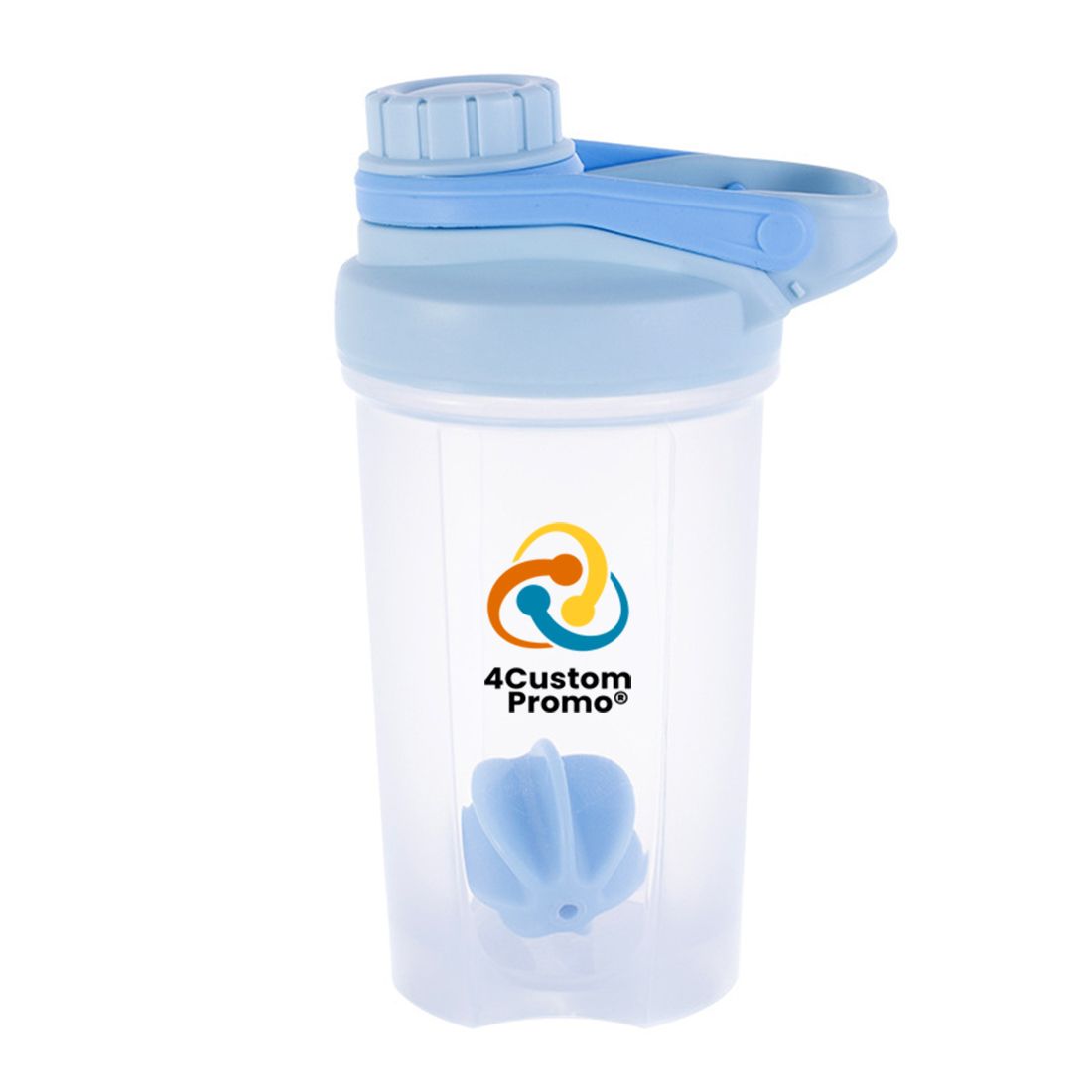 17 oz Plastic Protein Shaker Bottle with Twist Cap