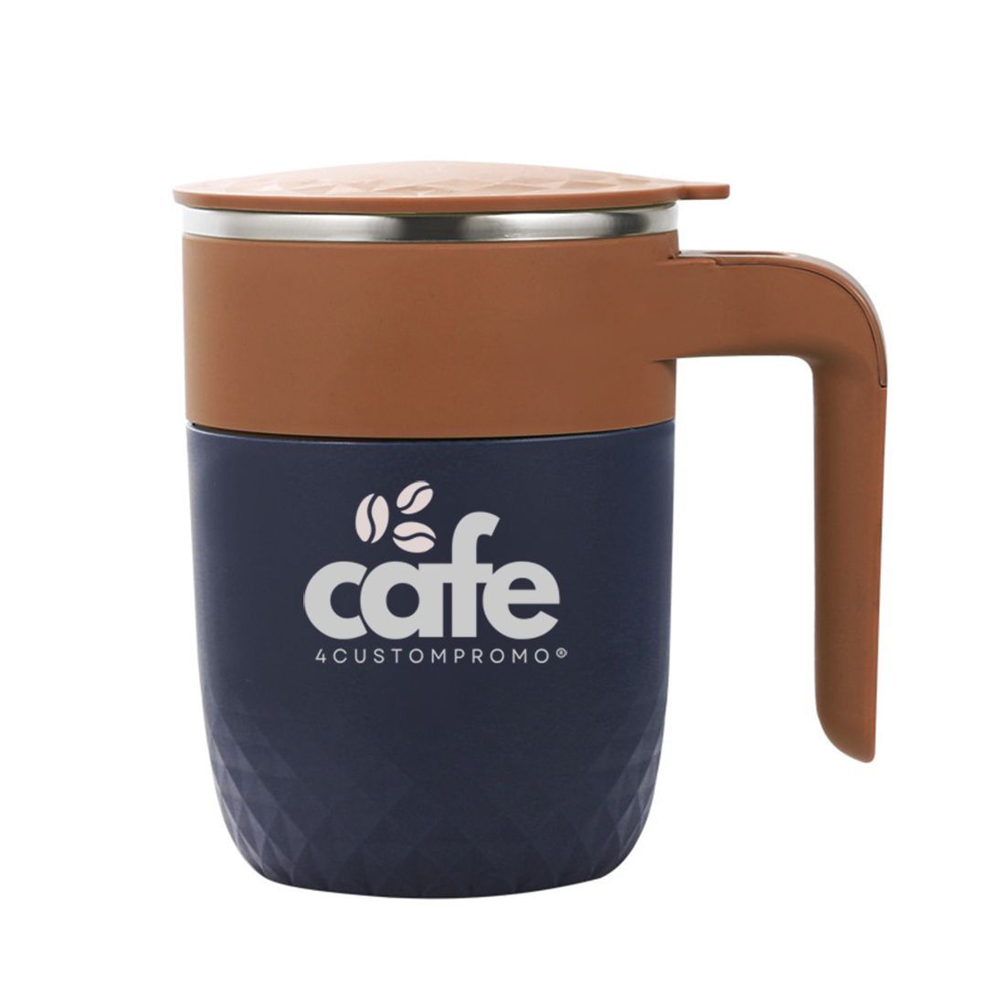 17 oz Stainless Steel Coffee Mug w/ Lid and Handle