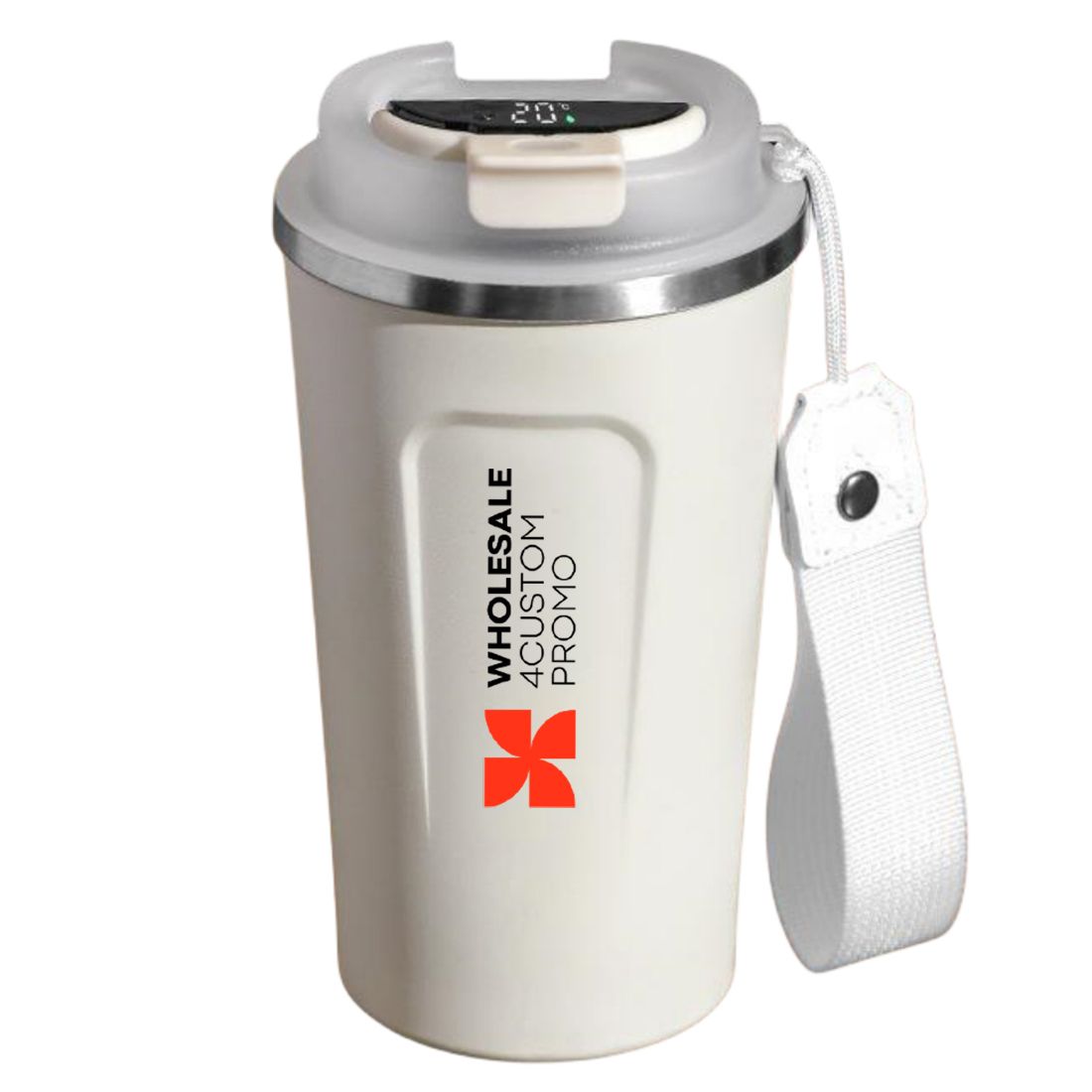 17 oz Stainless Steel Double-Wall Vacuum Coffee Mug w/ LED Display