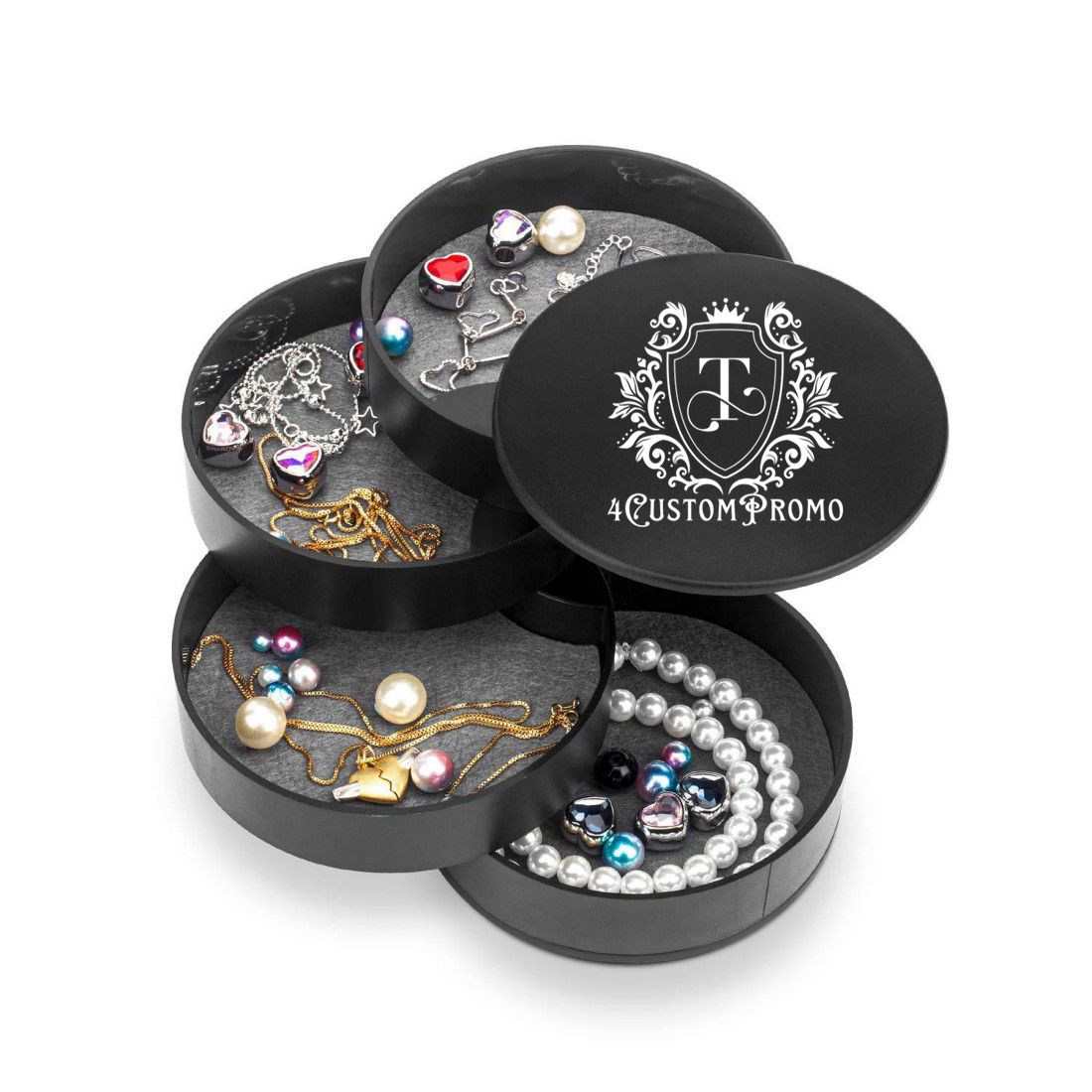 4-Layer Rotatable Jewelry Earring Organizer