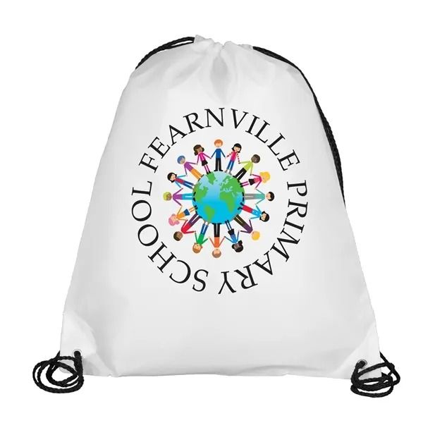 Custom Polyester Drawstring Bag - 14.5