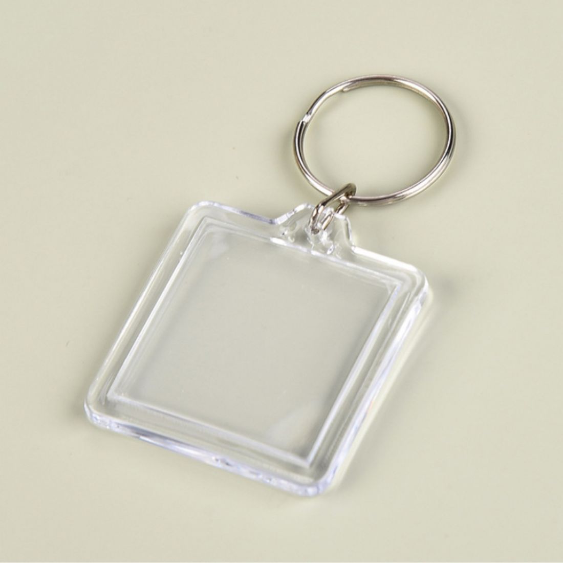 DIY Photo Insert Custom Square Acrylic Keyring