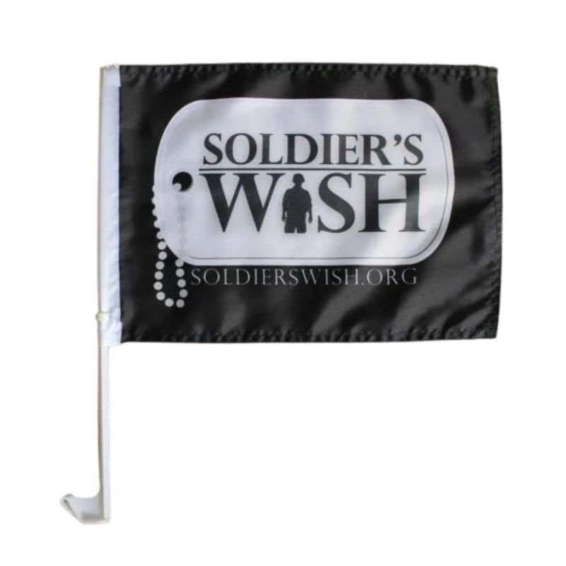 Custom Car Window Flag with Plastic Pole
