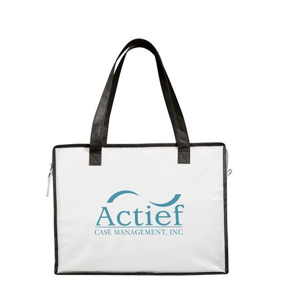 Laminated Non-Woven Zipper Tote - 16