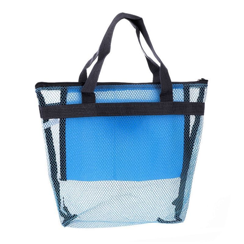 Mesh Tote with Zipper Closure - 12