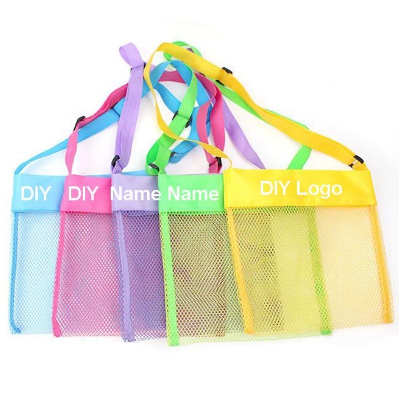 Kids Long Shoulder Mesh Beach Bag - 9.5