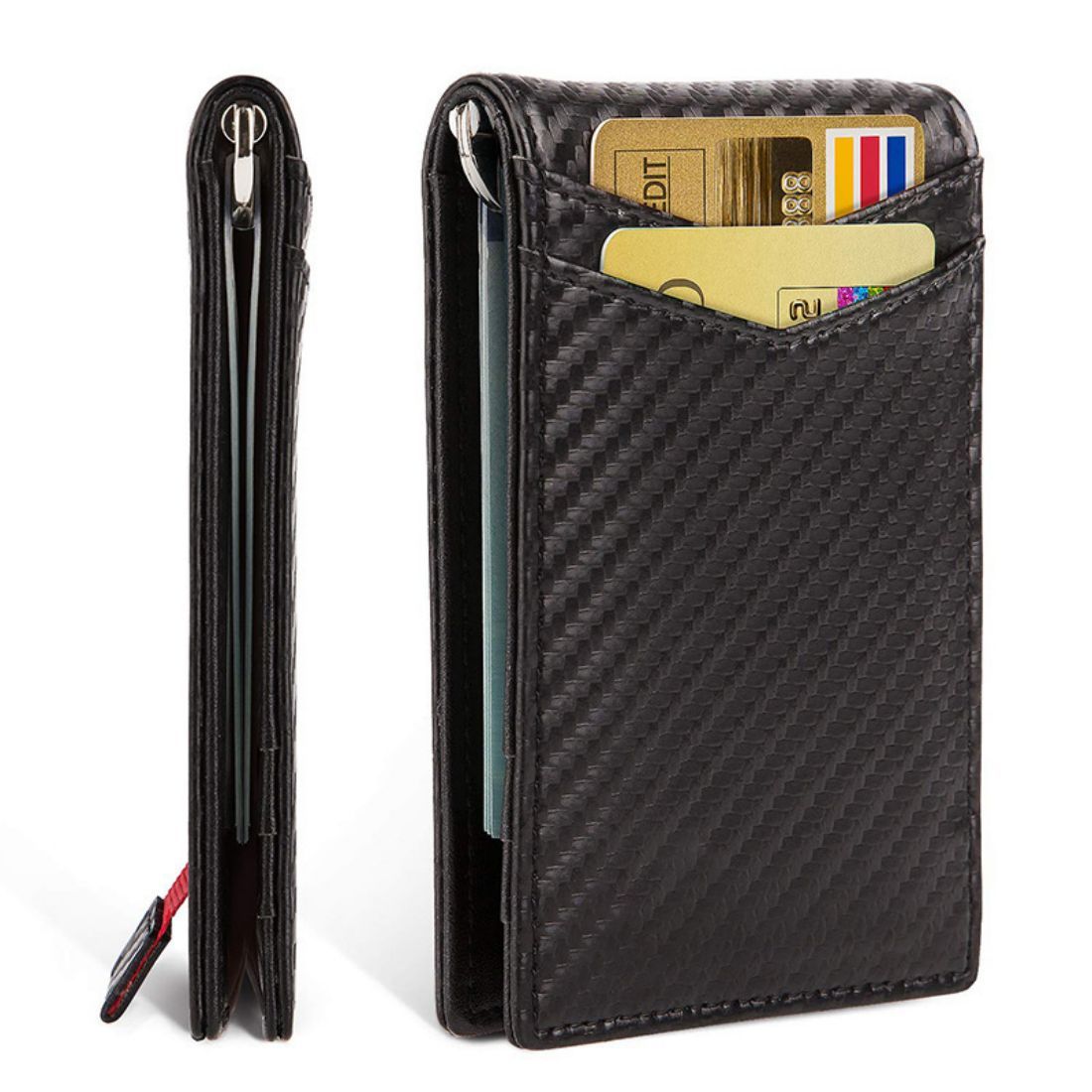Custom RFID Blocking Slim Wallet with Money Clip