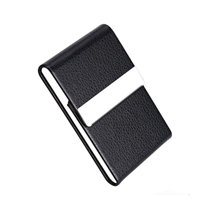 Custom PU Leather Magnetic Flip Business Card Holder