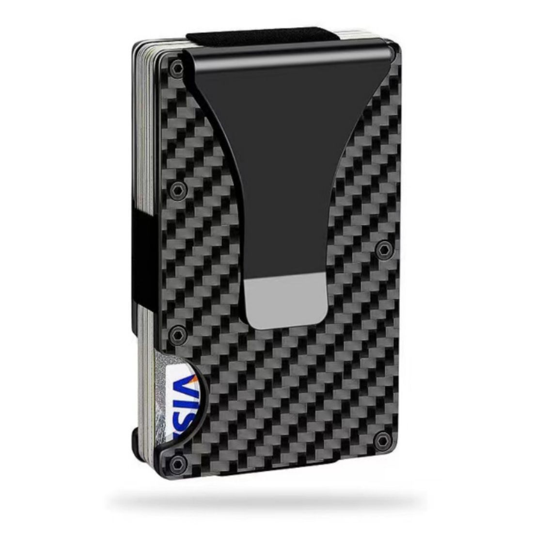 Carbon Fiber RFID Blocking Wallet with Money Clip