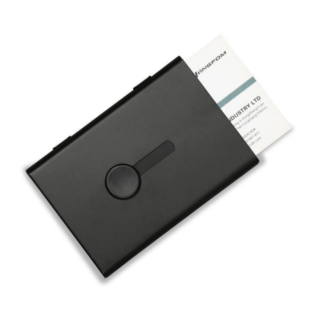 Custom Metal Business Card Holder with Push Button