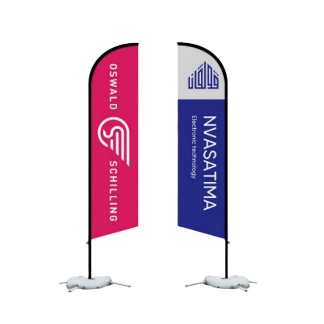 Custom Printed Double-Sided Blade Flag - 11'