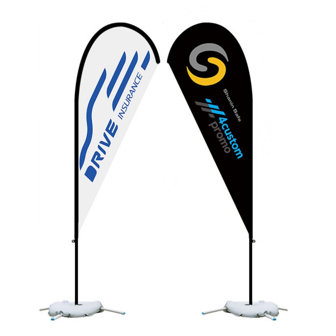 Custom Printed Double-Sided Feather Flag - 11'