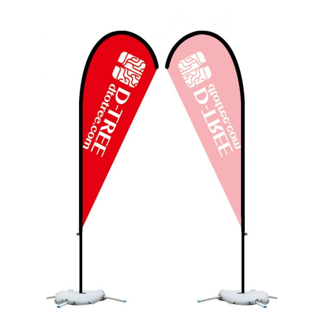 Custom Single-Sided Print Teardrop Flag - 11'