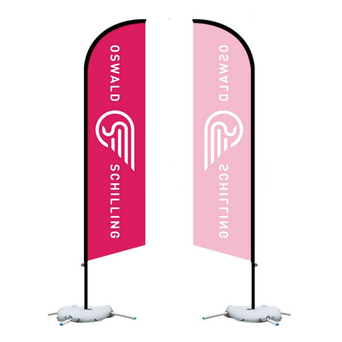 Single-Sided Full Color Custom Blade Flag - 15'