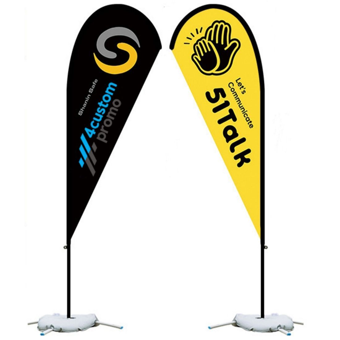 Custom Double-Sided Large Feather Flag - 18'