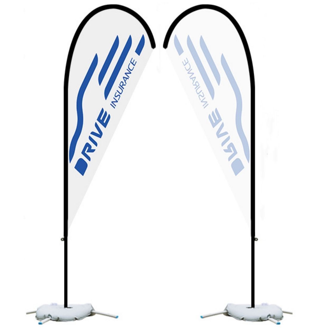 Single-Sided Custom Large Teardrop Flag - 18'