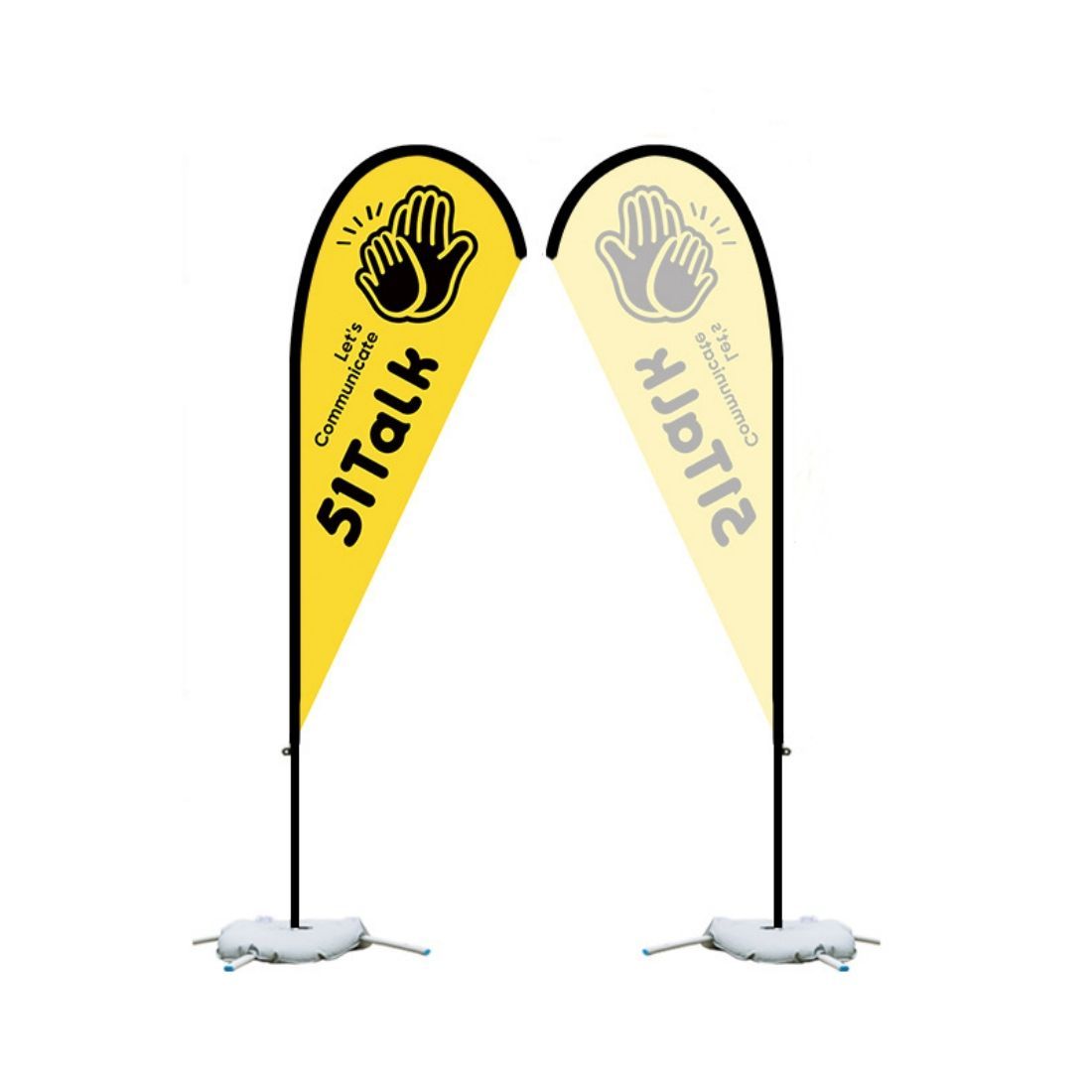 Custom Single-Sided Teardrop Flag - 9'