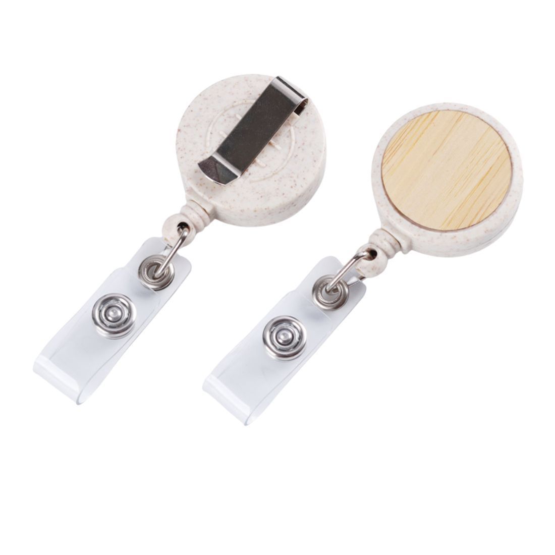 Retractable Custom Wheat Straw Badge Reel