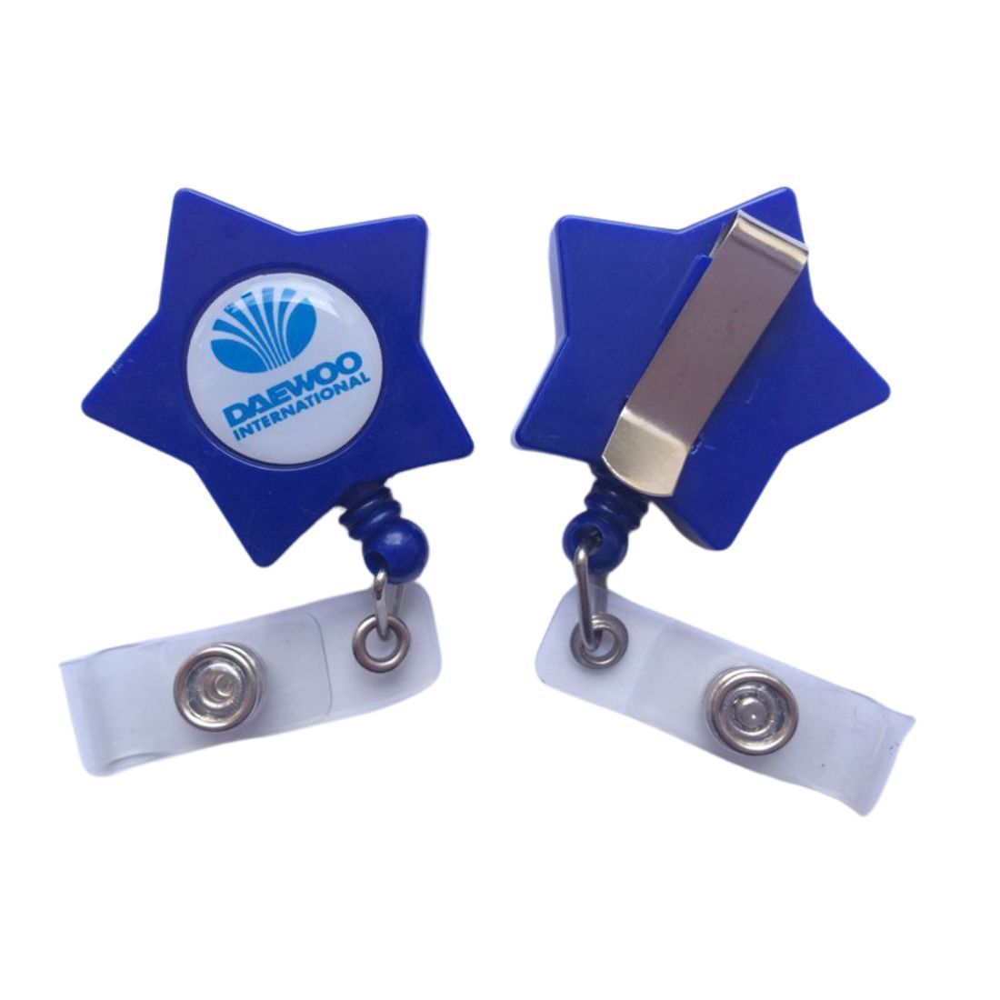 Custom Star Shaped Retractable Badge Holder Clip