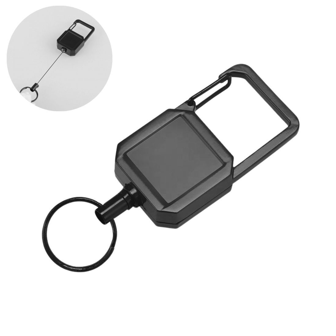 Retractable Custom Metal Badge Reel Keychain