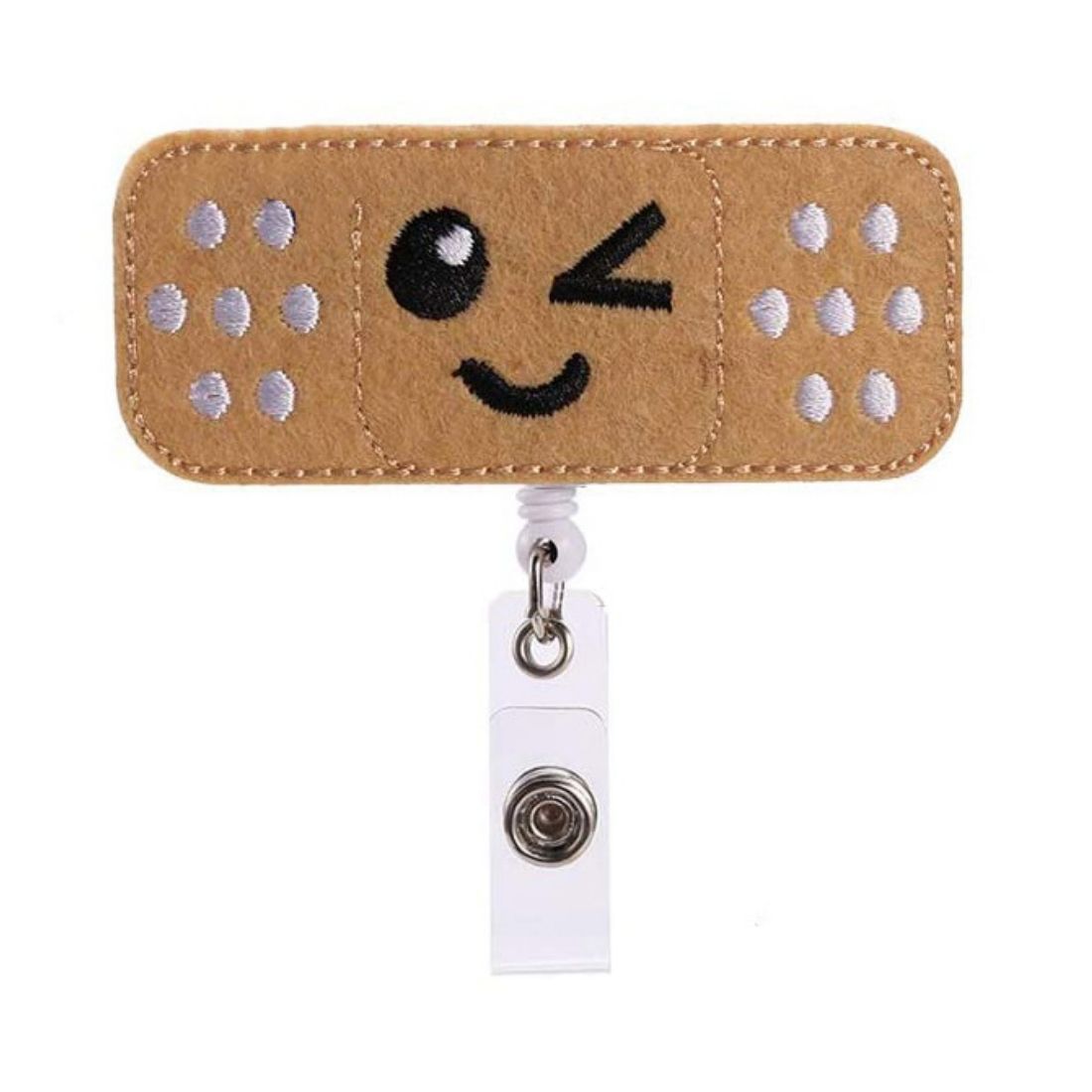 Retractable Embroidered Bandage Badge Reel