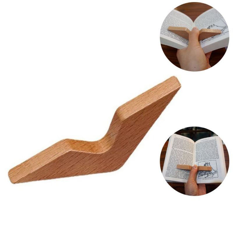 Custom Wooden Book Page Holder for Thumb Reading