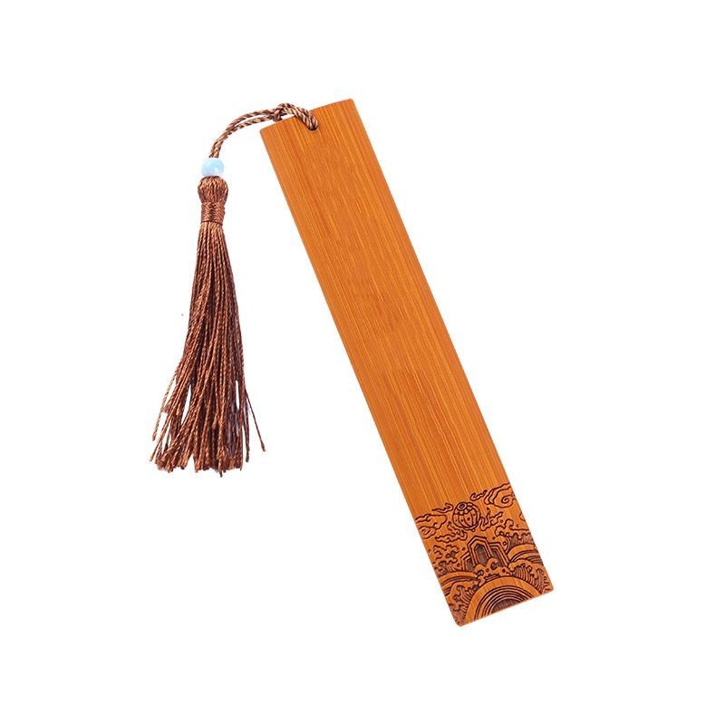 Custom Engraved Bamboo Bookmark with Tassel