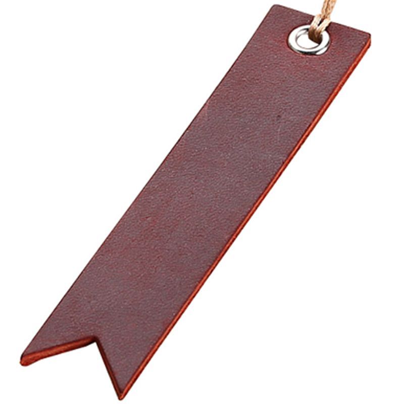 Custom Handmade Leather Bookmark with Triangle Cut