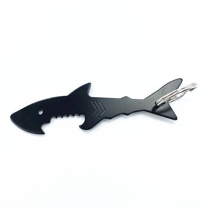 Custom Engraved Shark Bottle Opener Keychain