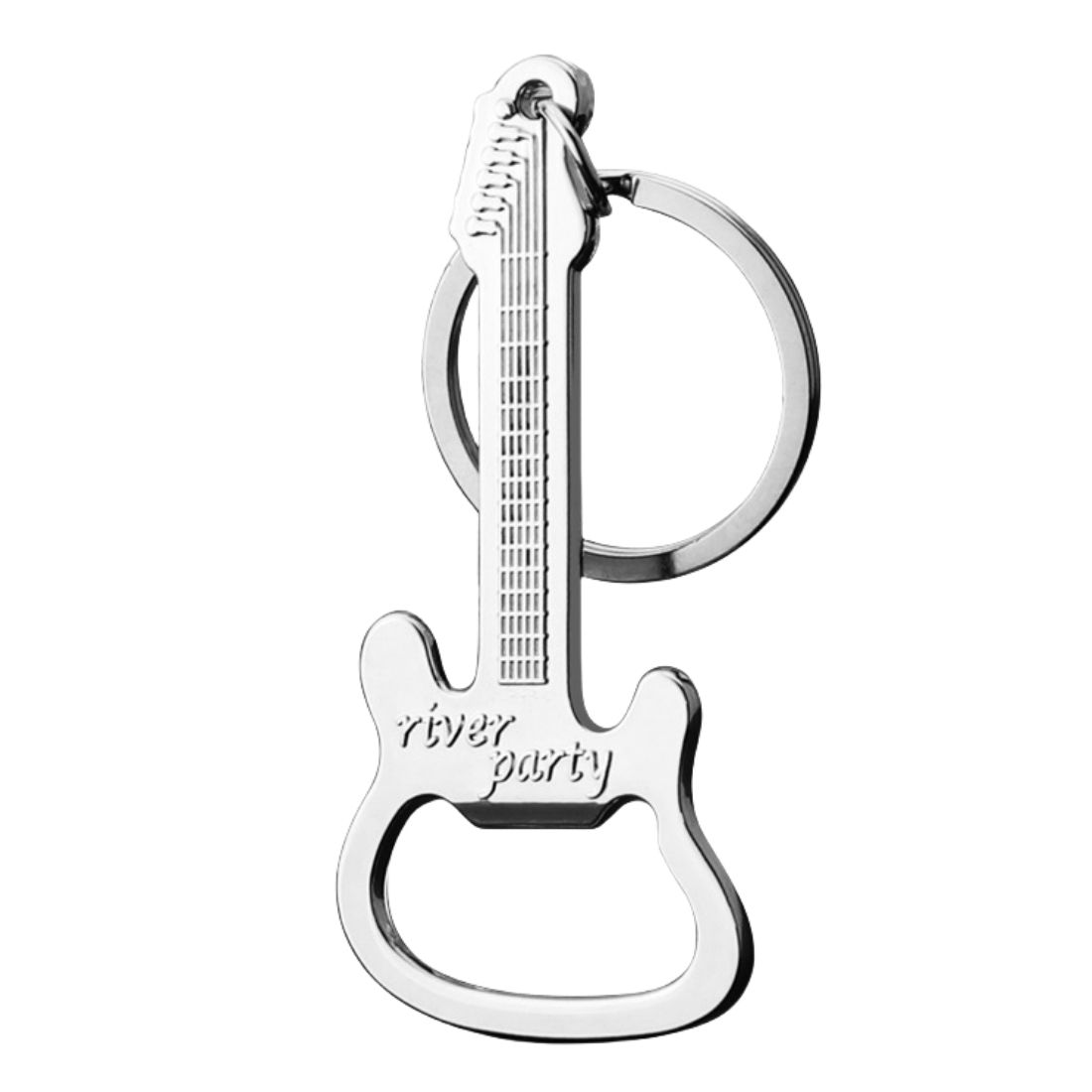 Guitar Shaped Custom Bottle Opener Keyring