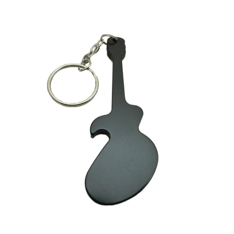 Custom Metal Guitar Bottle Opener Keychain