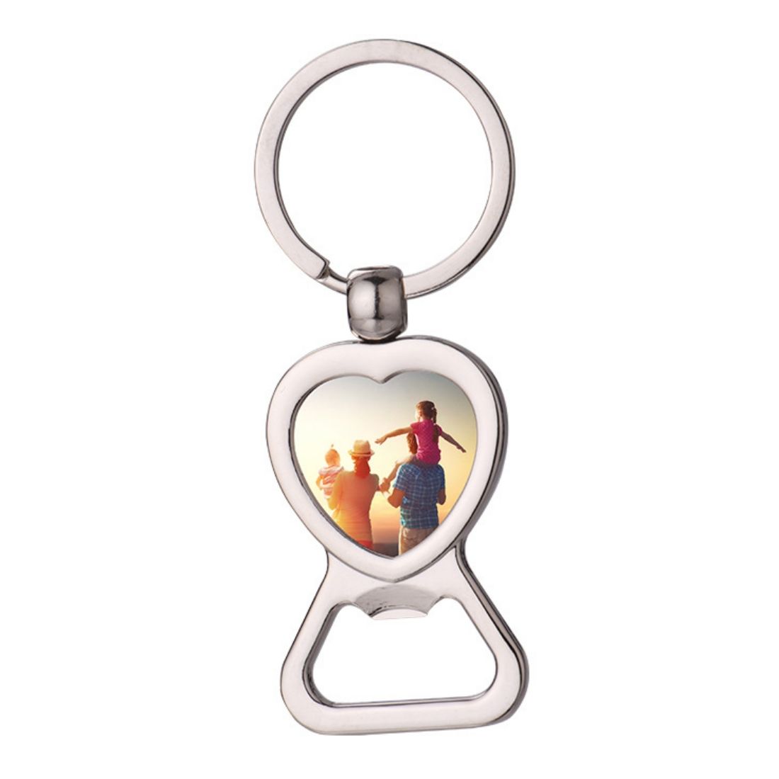 Heart Shaped Custom Bottle Opener Keyring