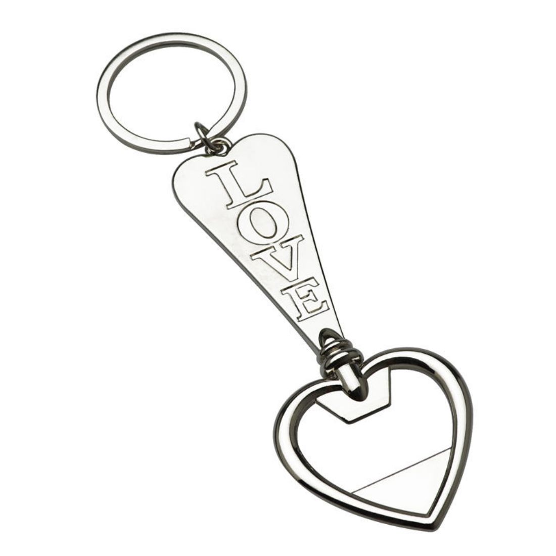 Custom Love Heart Bottle Opener Keychain