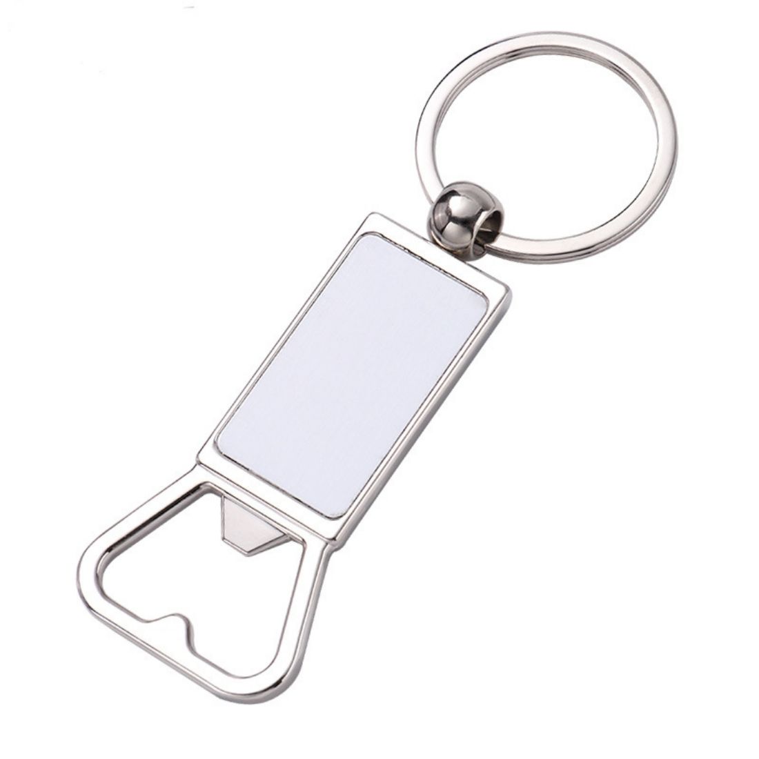 Rectangle Custom Metal Bottle Opener Keyring