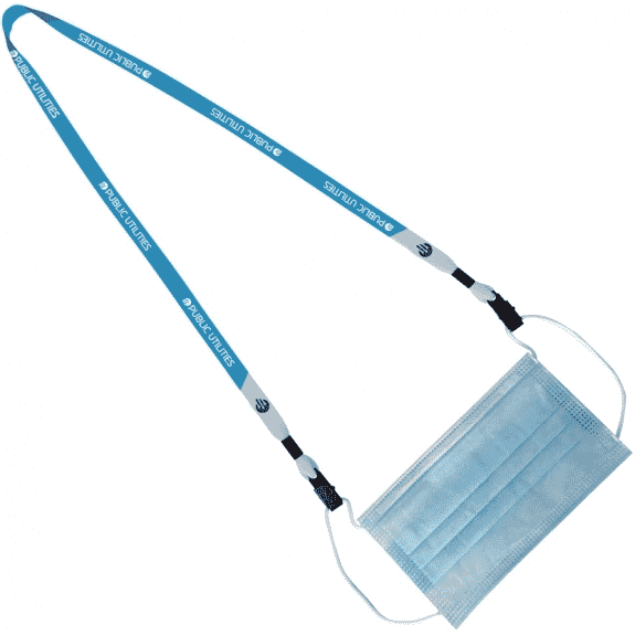 Full Color Dye Sublimated Custom Lanyard Mask Holder - 0.5