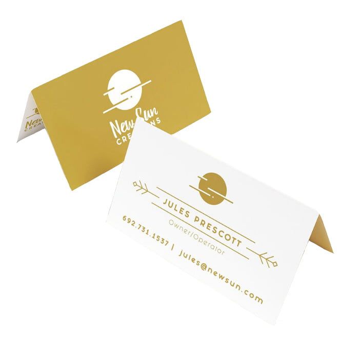 Folded Business Cards