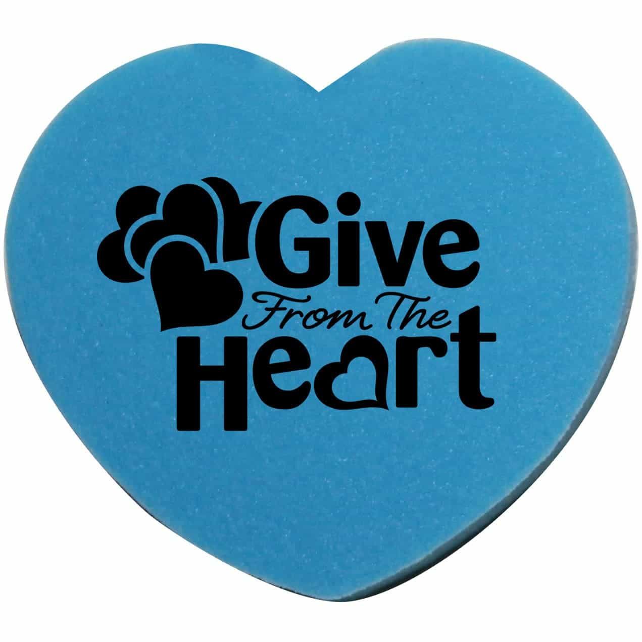 Custom Heart Shaped Die Cut Erasers
