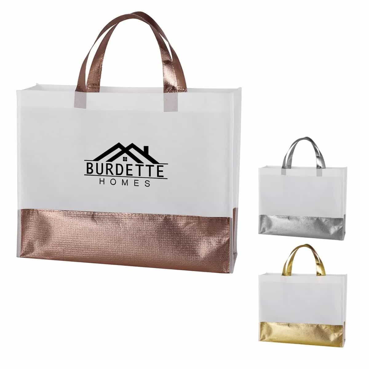 Metallic Accent Addie Tote Bag