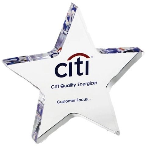 Clear Star Custom Paperweight - 5