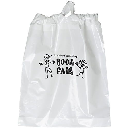 Custom 15 x 19 x 3 Poly Draw Plastic Bag