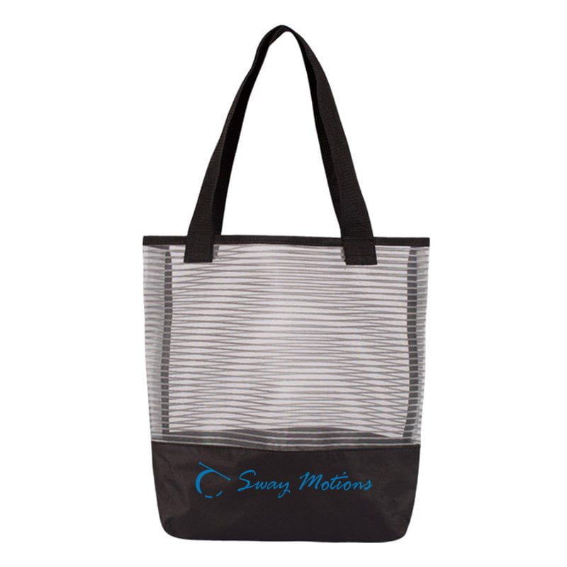 Airy Pinstripe Mesh Tote Bag