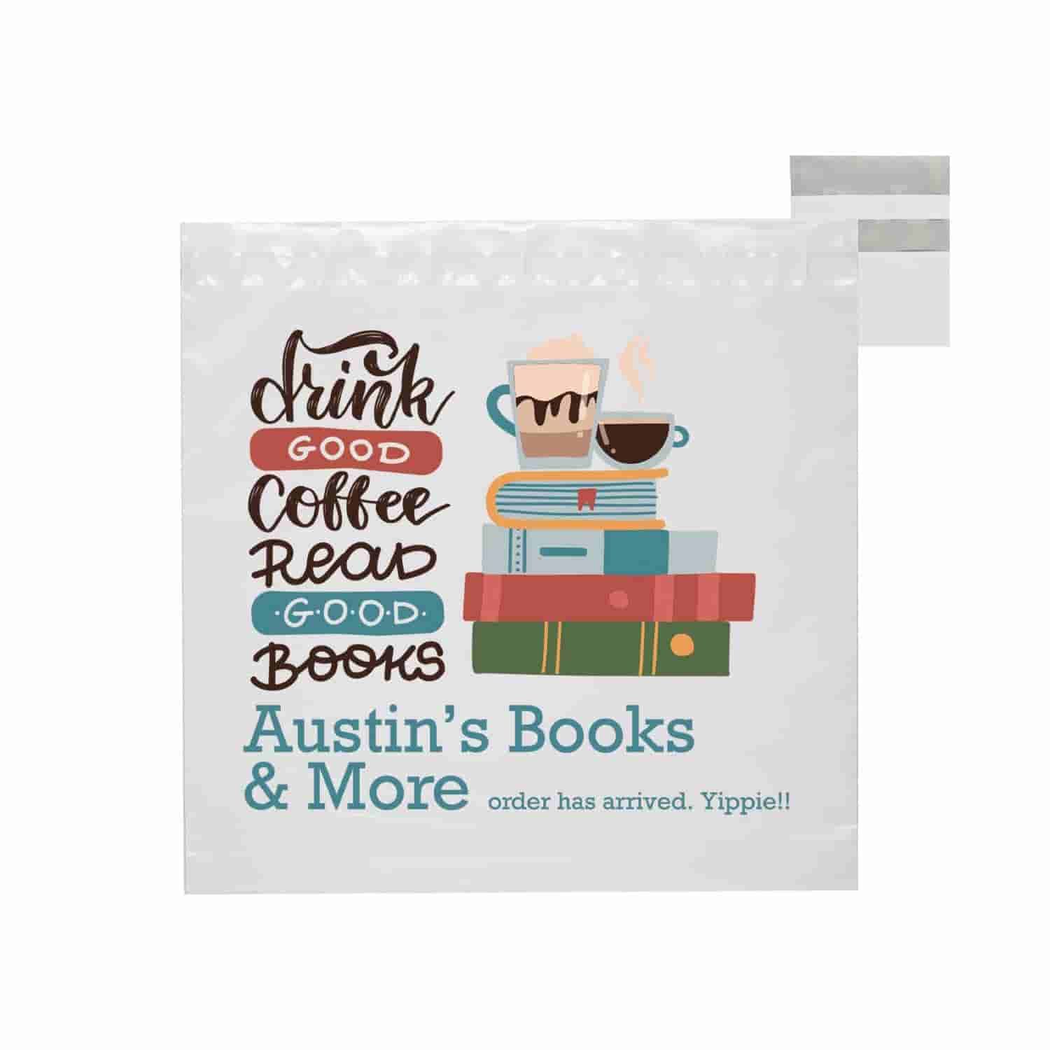 Imprinted White Poly Mailer - DIGITAL SPLASH