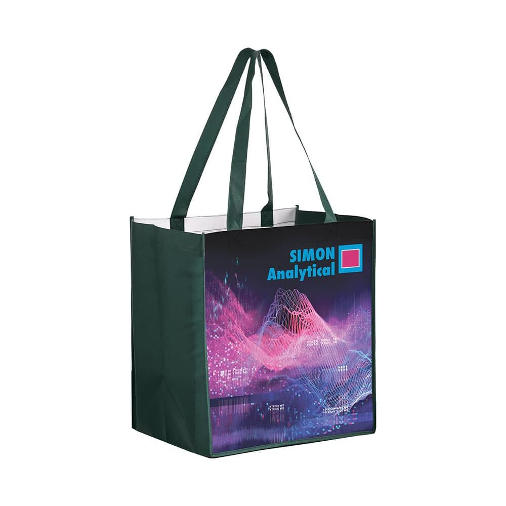 OPP Laminated Non-Woven Sublimated Grocery Bag 13x15x10